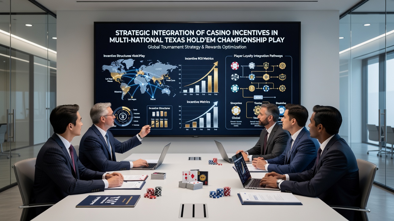 Strategic planning session for casino incentive distribution at a multi-national Texas Hold'em event